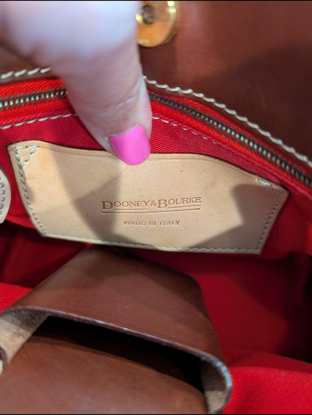 Dooney & Bourke Trendy Mini Satchel Tote Bag - Brown Italian Leather - Picture 4 of 5